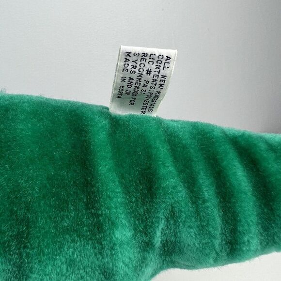 Vintage Gerber Precious Plush Triceratops Green Dinosaur Stuffed Animal - Picture 8 of 8